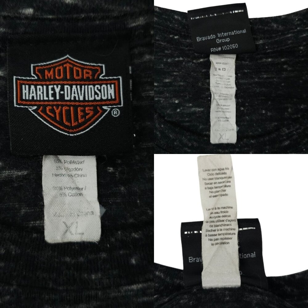 Harley Davidson T Shirt Mens XL Double Sided 2019 Skeleton Biker Bowling Green - Picture 9 of 16